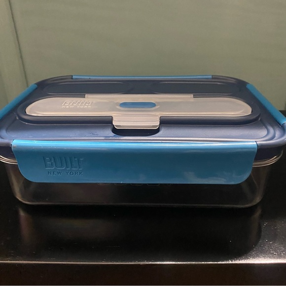 Built Weight Watchers 3 Compartment Lunch Container Snap On Top With Silverware - Picture 9 of 12